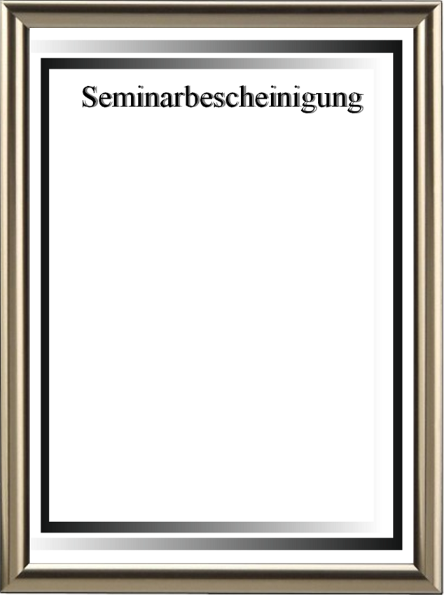 Blanko Seminarbescheinigung
