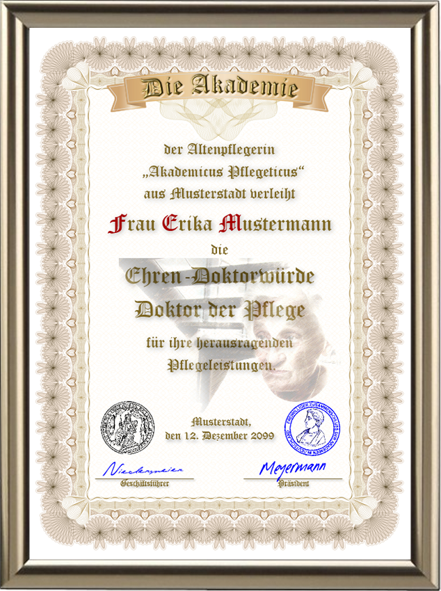 Ehren-Doktorwürde für eine Altenpflegerin