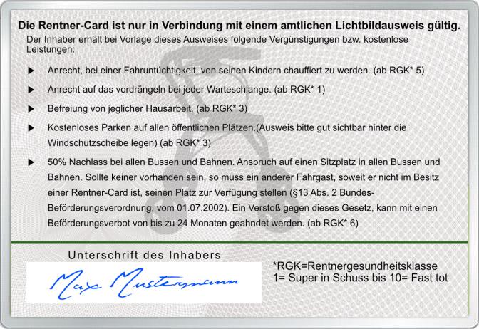 Rentner-Card
