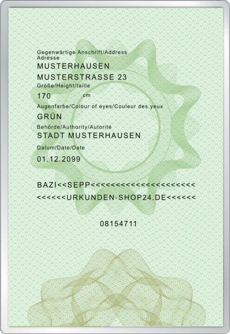 Bayerischer Ausweis - Komplett personalisierbar