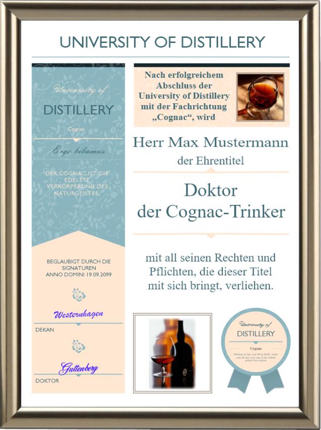 Doktortitel für Cognac-Trinker - Modern