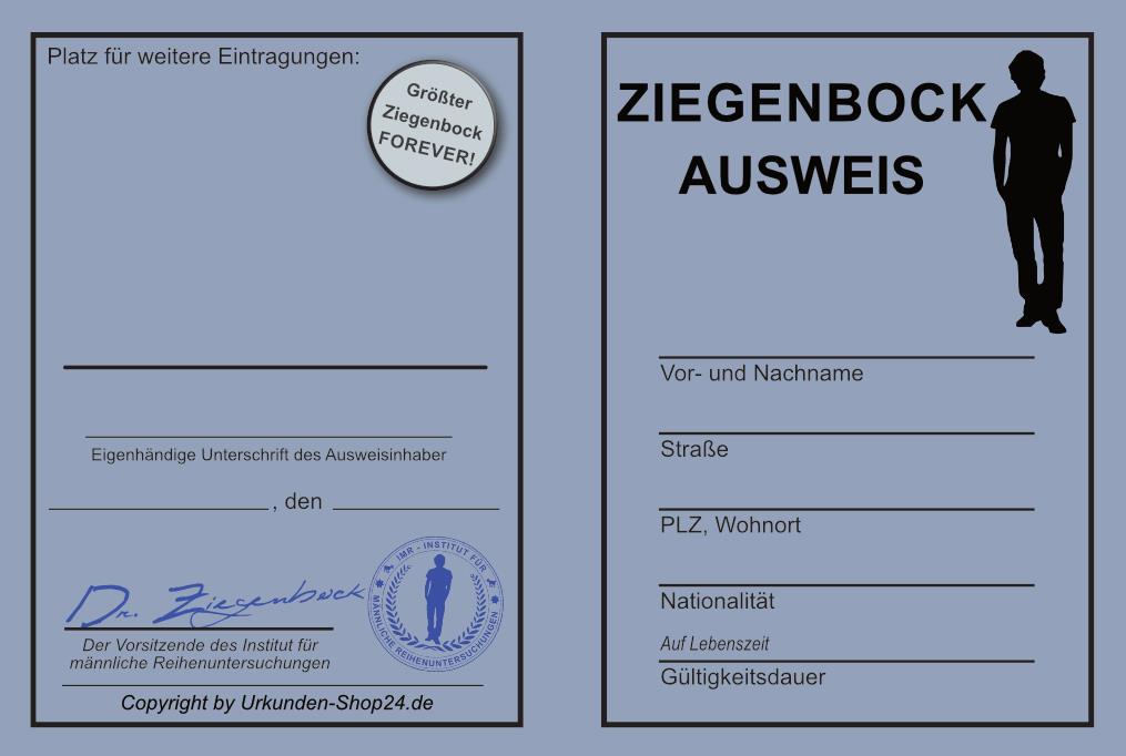 Ziegenbock-Ausweis