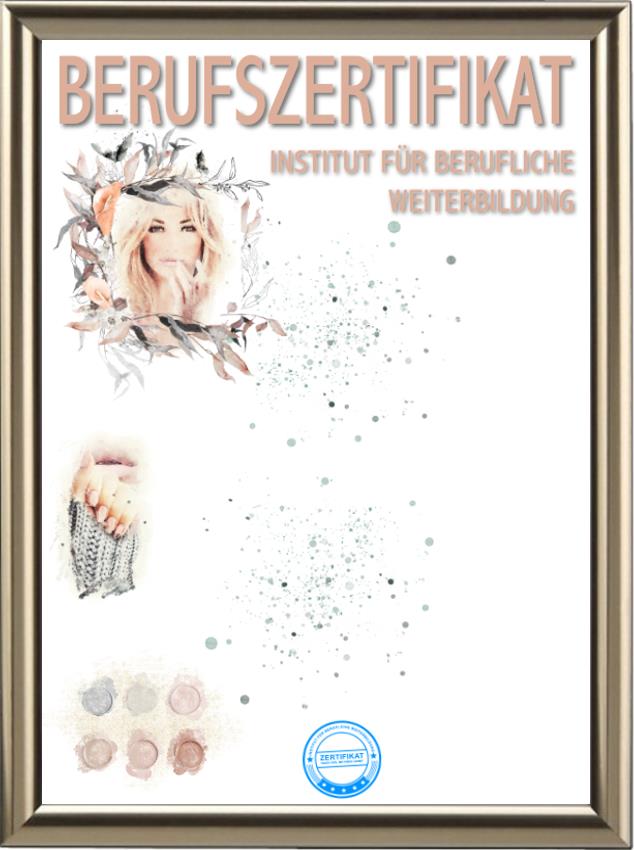 Blanko-Berufszertifikat im eleganten Aquarell-Design