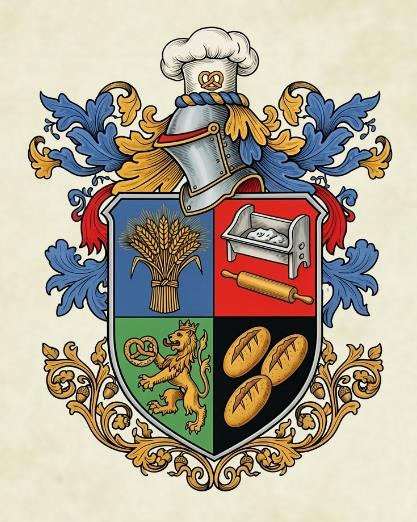 Bäcker - Nostalgische Wappen-Urkunde