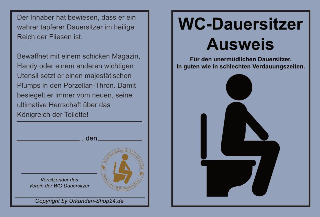 WC-Dauersitzer Ausweis