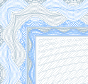 Diplompapier Wellen Blau