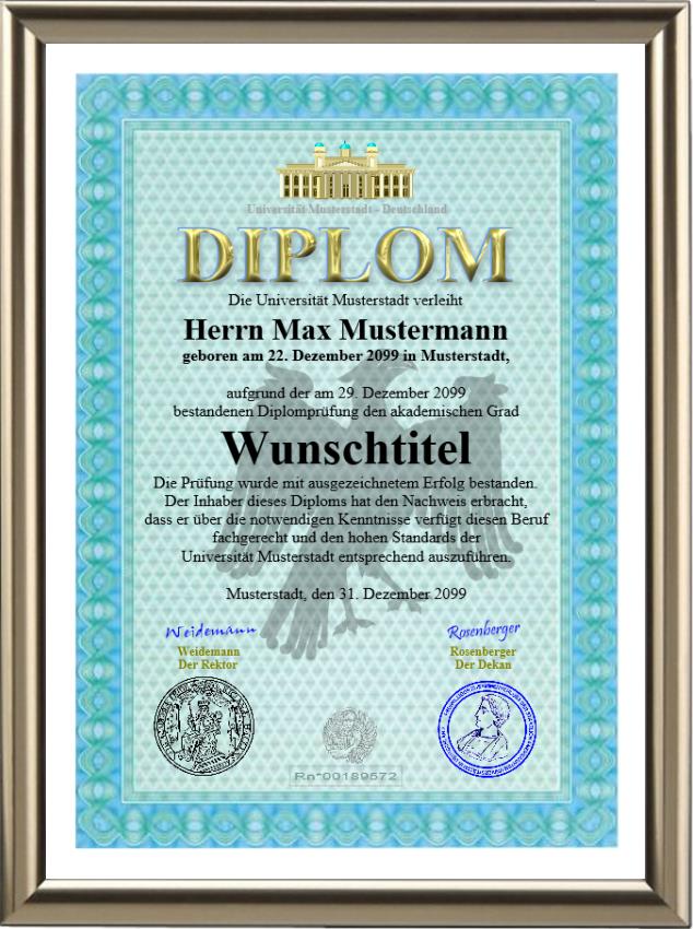Premium Diplom - Blau