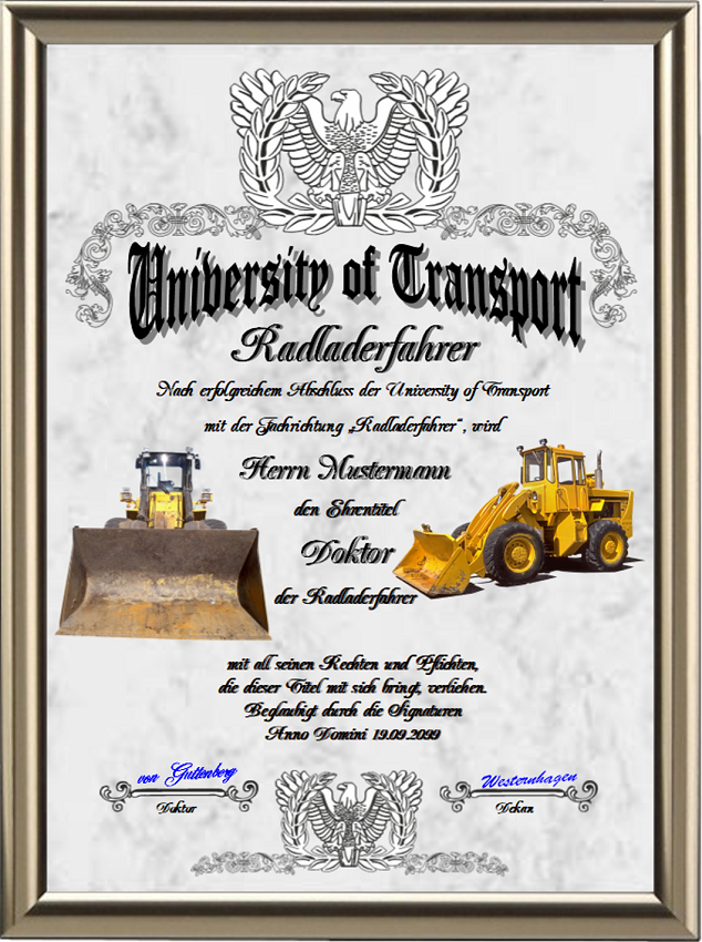 Doktortitel für Radladerfahrer