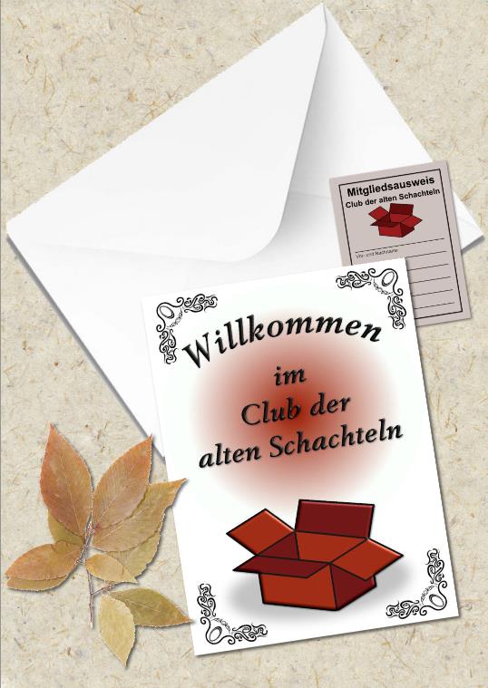 Club der alten Schachteln - Glückwunschkarte, incl. Ausweis & Umschlag 
