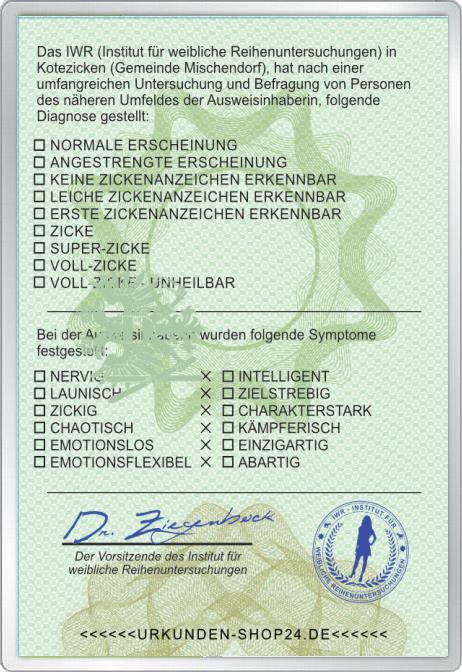 Zickenausweis - Personalausweis - Für Österreich - Komplett personalisierbar