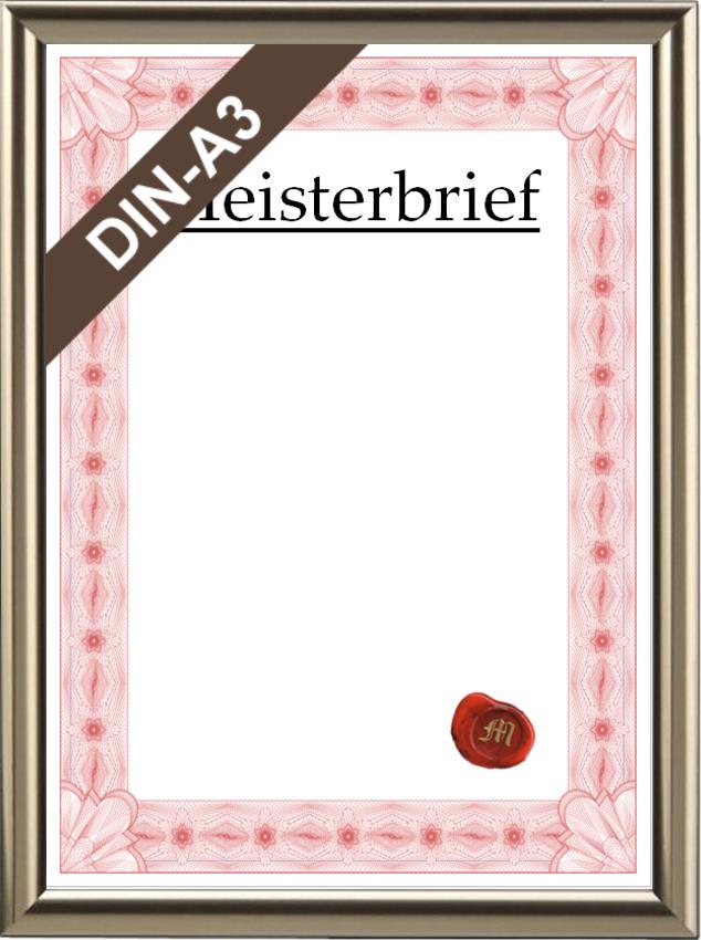 Blanko Meisterbrief - Rot deluxe - DIN-A3
