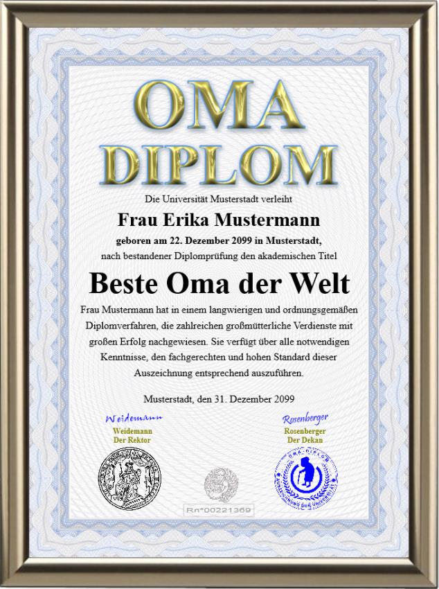 Premium Oma-Diplom