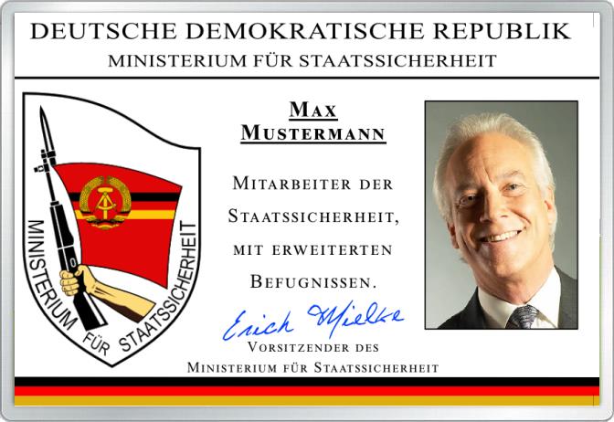 Ausweis der Staatssicherheit der DDR