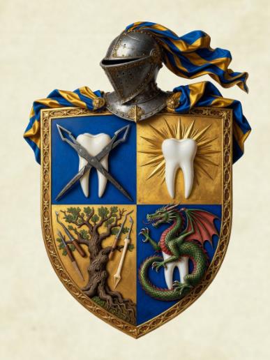 Zahnarzt - Nostalgische Wappen-Urkunde