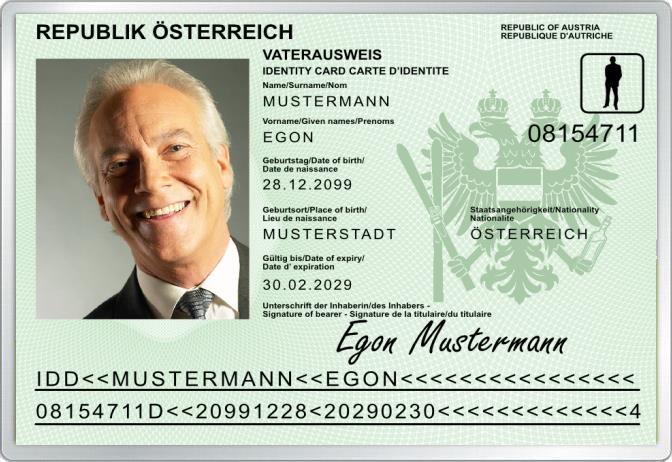 Vaterausweis - Für Österreich - Komplett personalisierbar