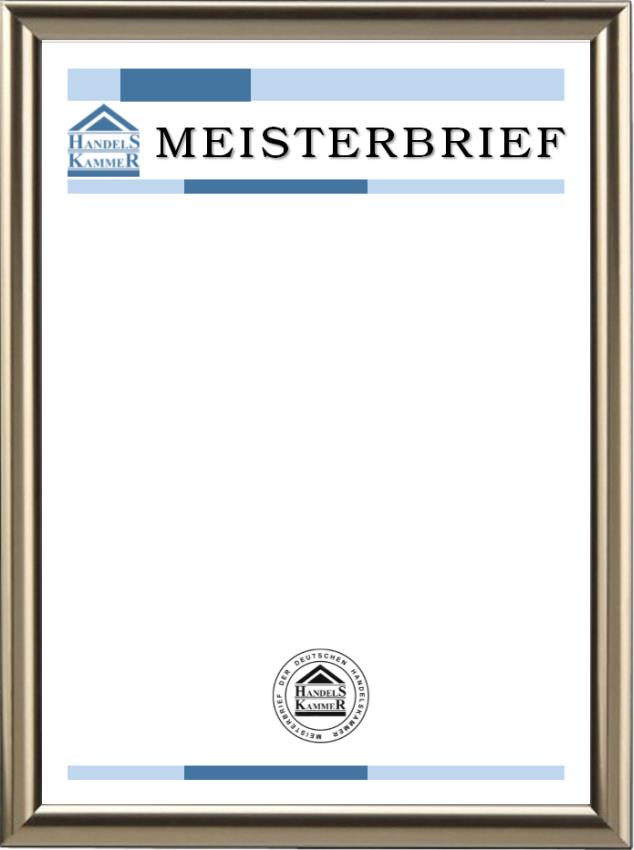Blanko Meisterbrief - Handelskammer - Modern