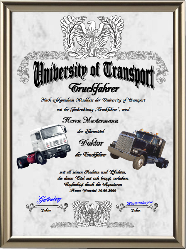 Doktortitel für Truckfahrer