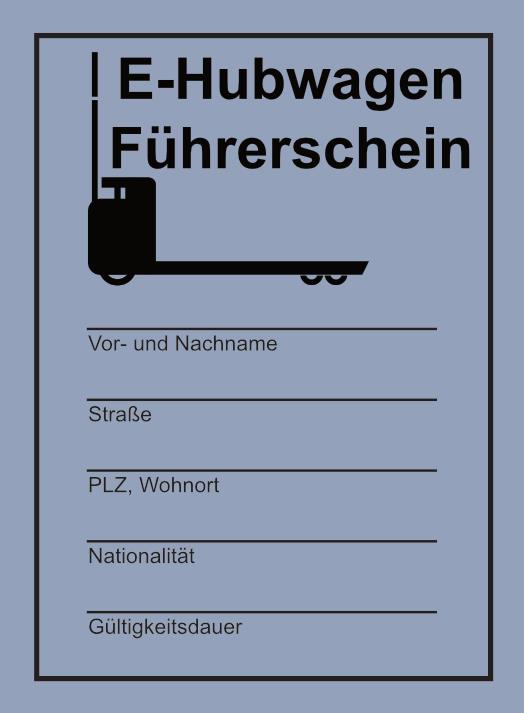 E-Hubwagen Führerschein