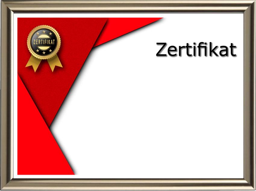 Urkunde, Ehrenurkunde, Auszeichnung, Zertifikat, Diplom - Design 6