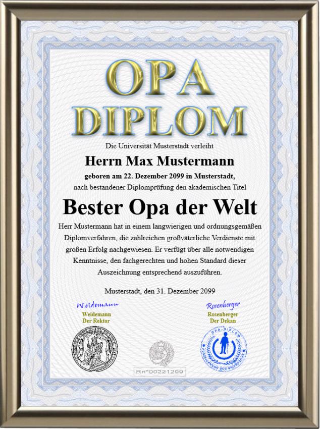Premium Opa-Diplom