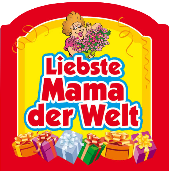 Liebste Mama der Welt! - Comic Flaschenetikett