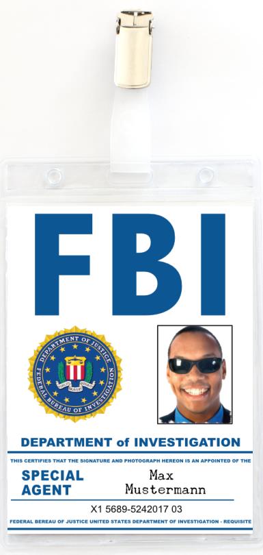 FBI Ausweis in Ausweishülle