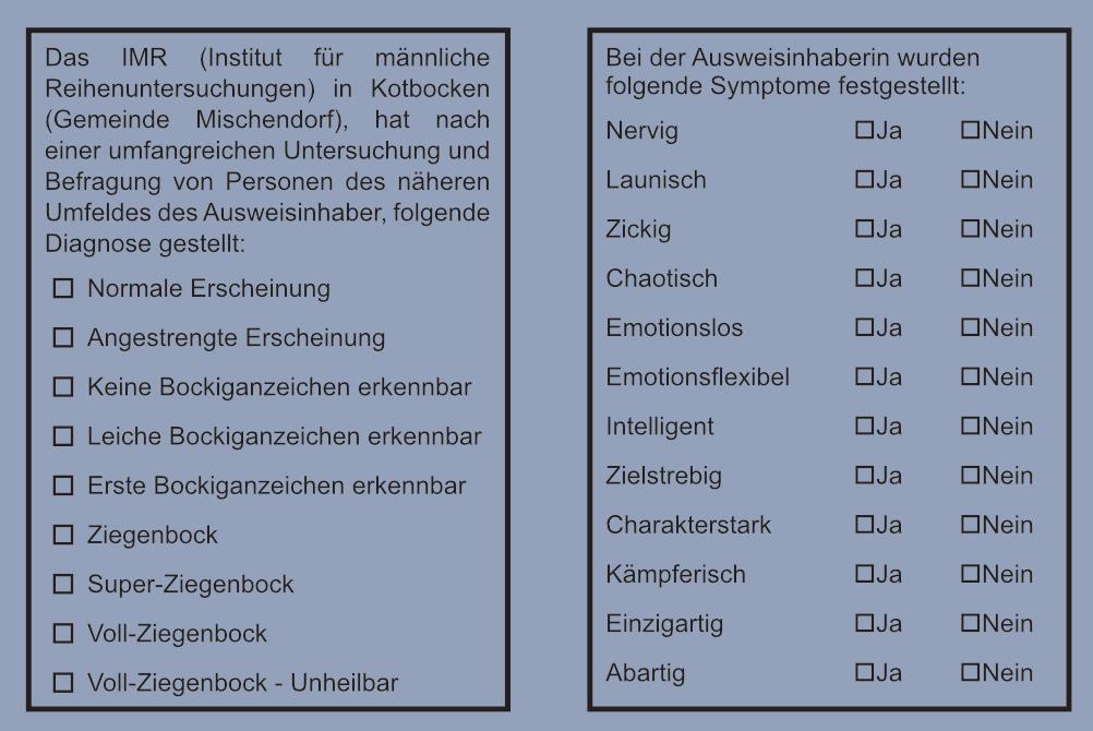 Ziegenbock-Ausweis