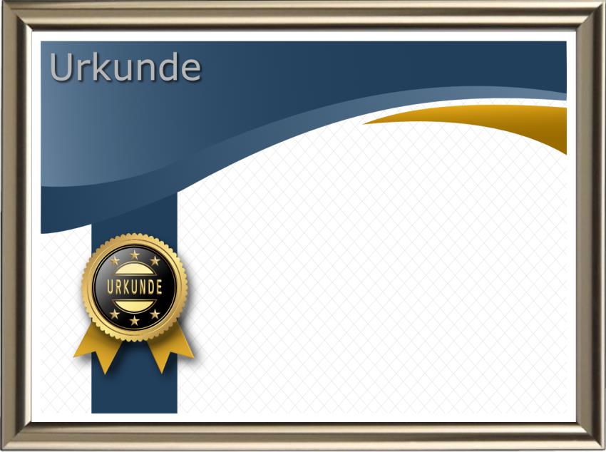Urkunde - Blau geschwungen