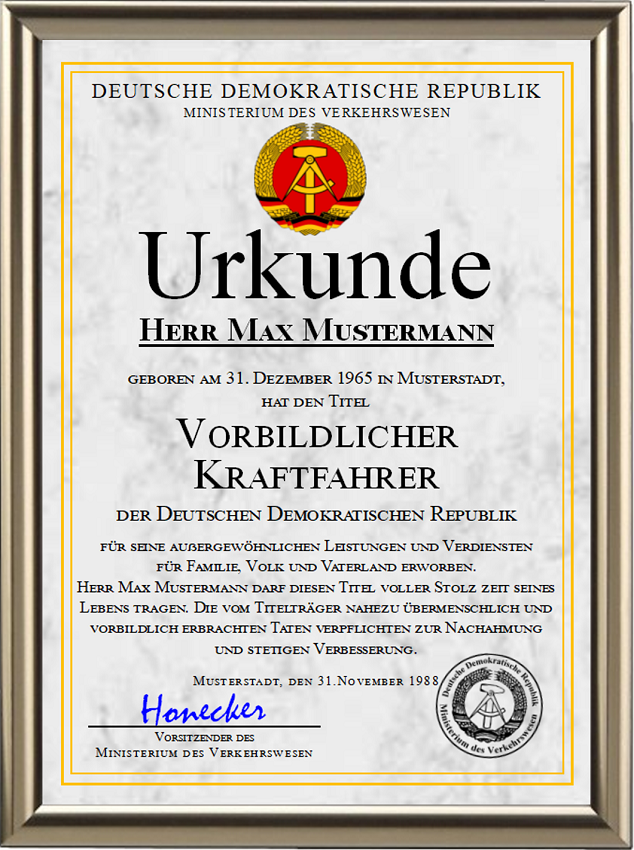 DDR - Vorbildlicher Kraftfahrer