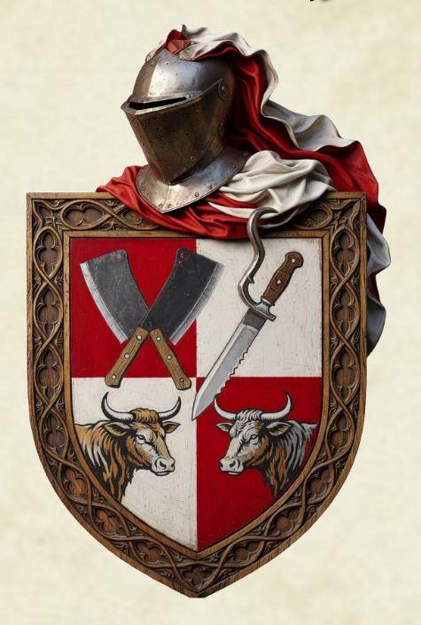 Metzger - Nostalgische Wappen-Urkunde