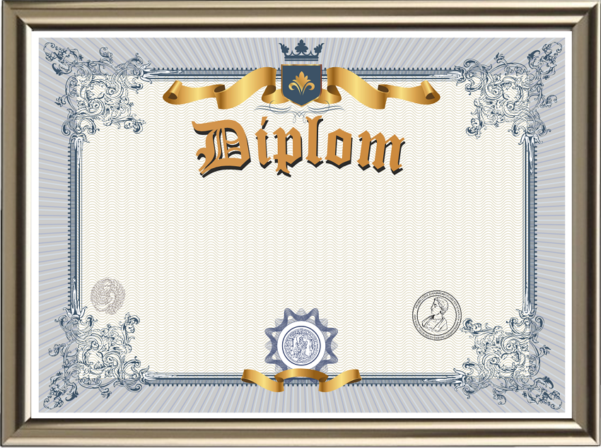 Blanko Diplom - Premium deluxe, im hochwertigen Design, zum Selbstgestalten