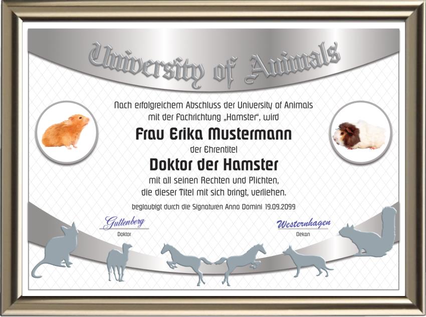 Doktortitel für Hamster-Liebhaber