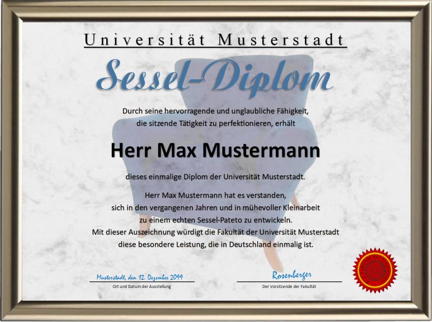 Sessel-Diplom