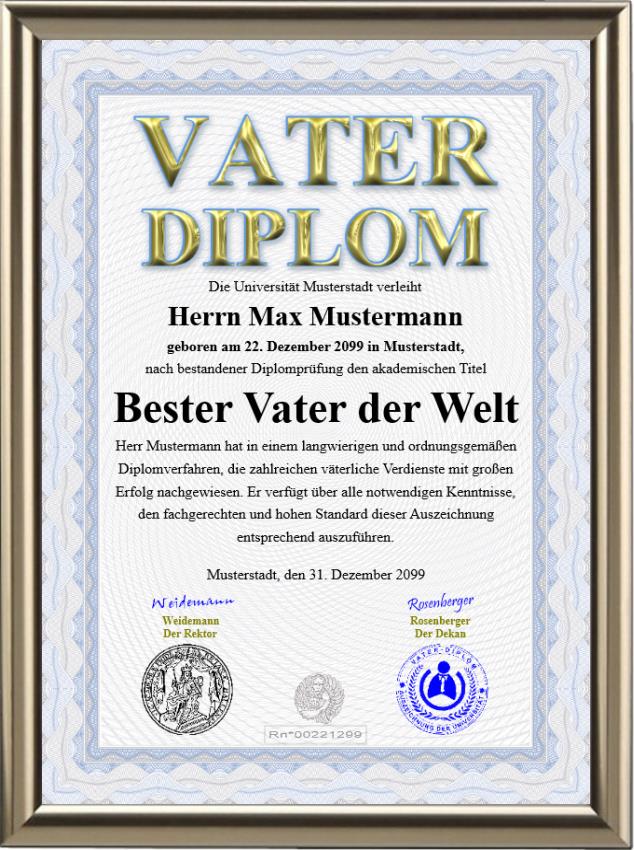 Premium Vater-Diplom