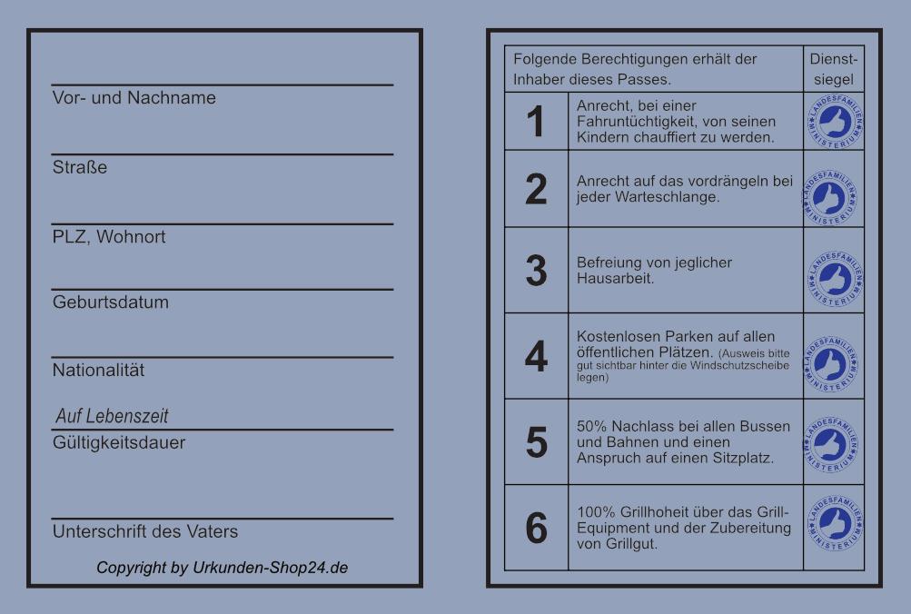 Vater-Pass für Österreich